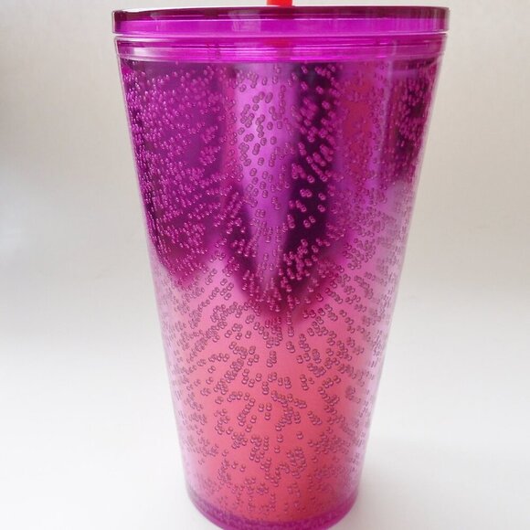 Starbucks Cold Beverage Tumblers Bundle of 2  with Straws Pink & Purple - Picture 10 of 13